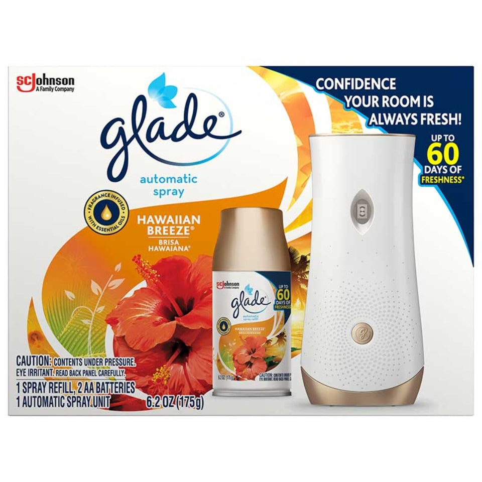 SET DE AMBIENTADOR AUTOMATICO + REPUESTO GLADE SPRAY