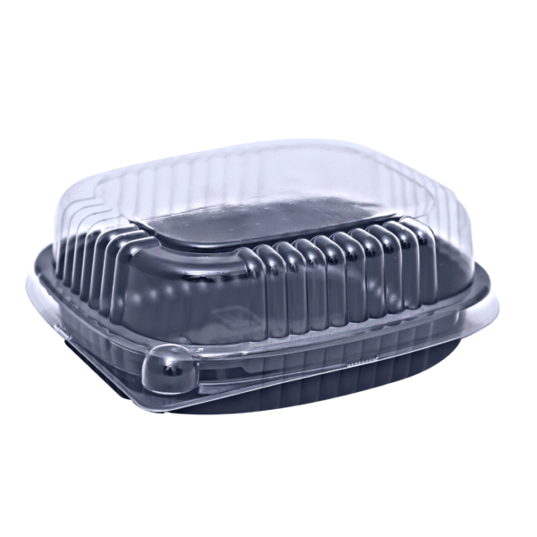 BANDEJA CLEAR BASE NEGRA C/ TAPA CLEAR CP-752 200/1 PEQUEÑA