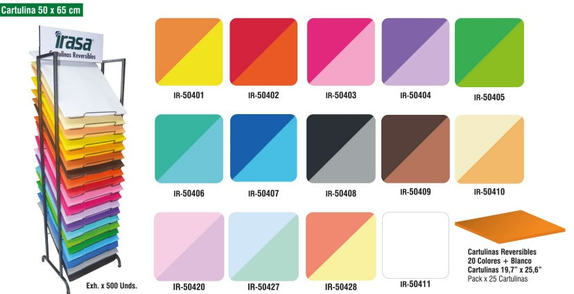 CARTULINA REVERSIBLES 50X65 CM