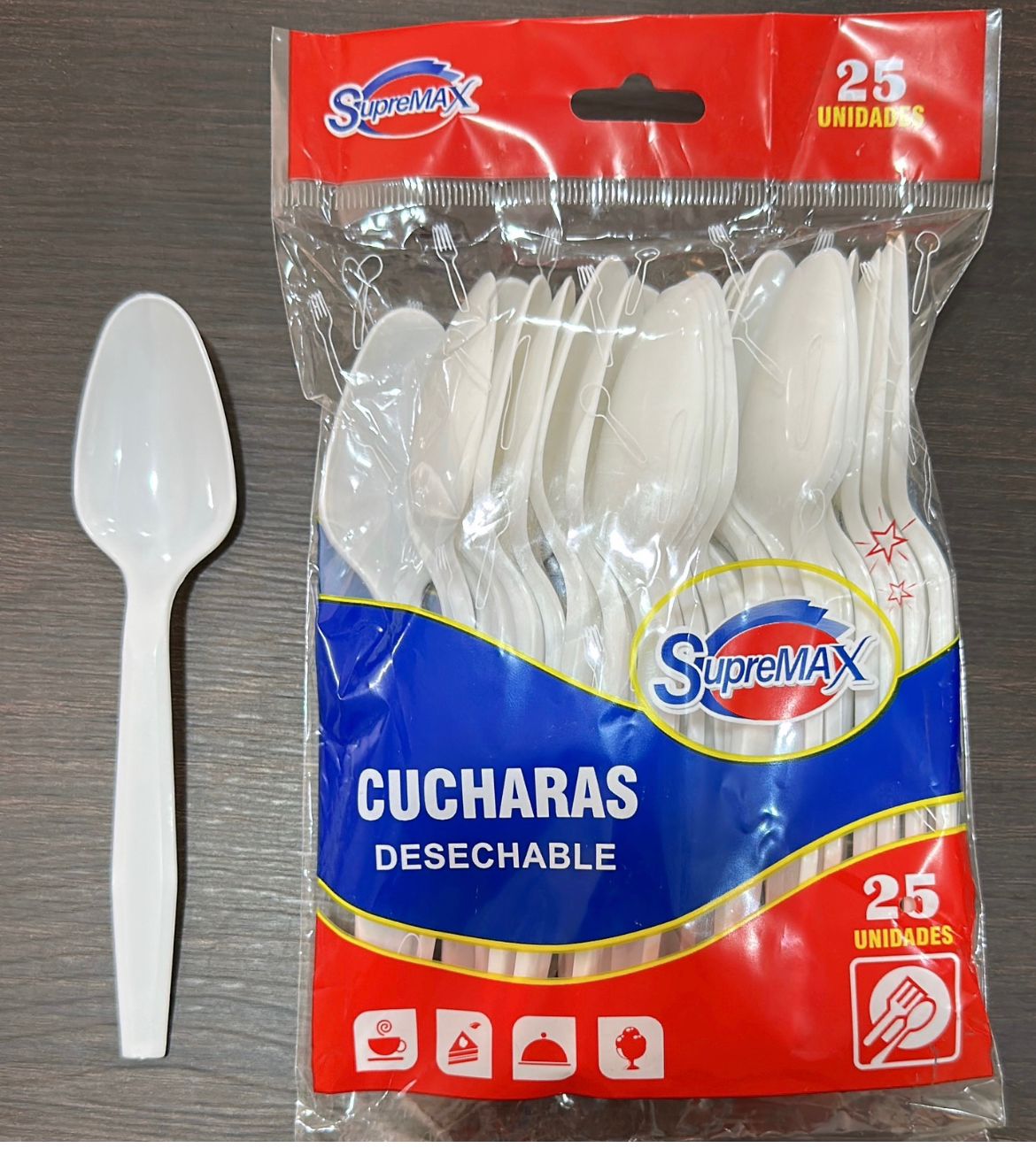 CUCHARA PLASTICA KIMBO® 25 UNIDADES