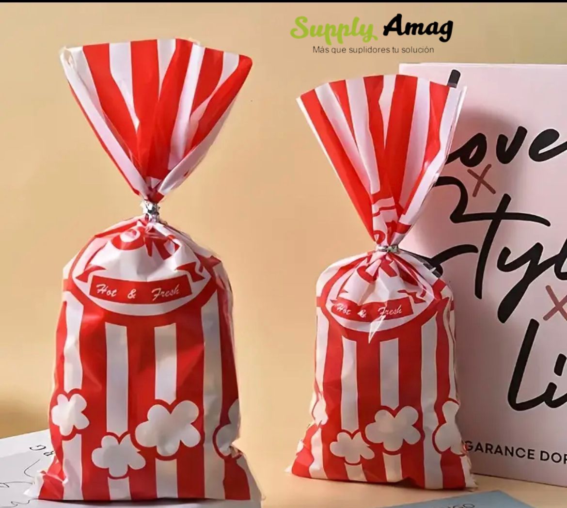 FUNDAS DE PAPEL P/PALOMITAS O PICADERAS 100/1UNIDADES