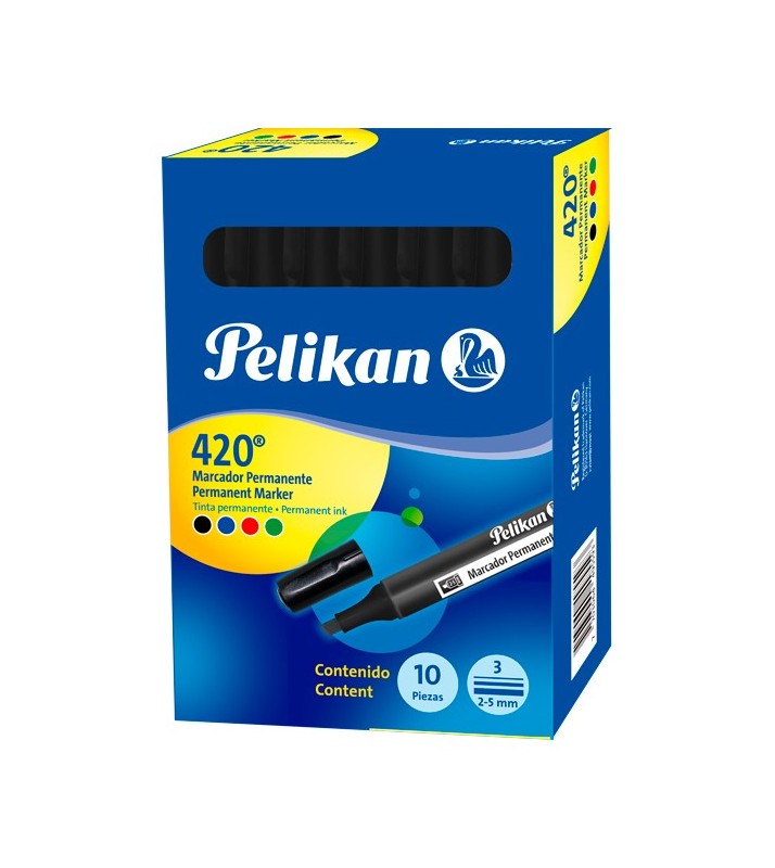MARCADOR PERMANENTE 420 PELIKAN ( 10 UNIDAD )