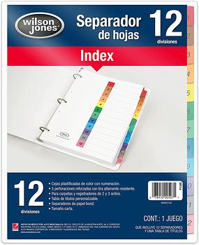 SEPARADOR NUMERICO 1-12