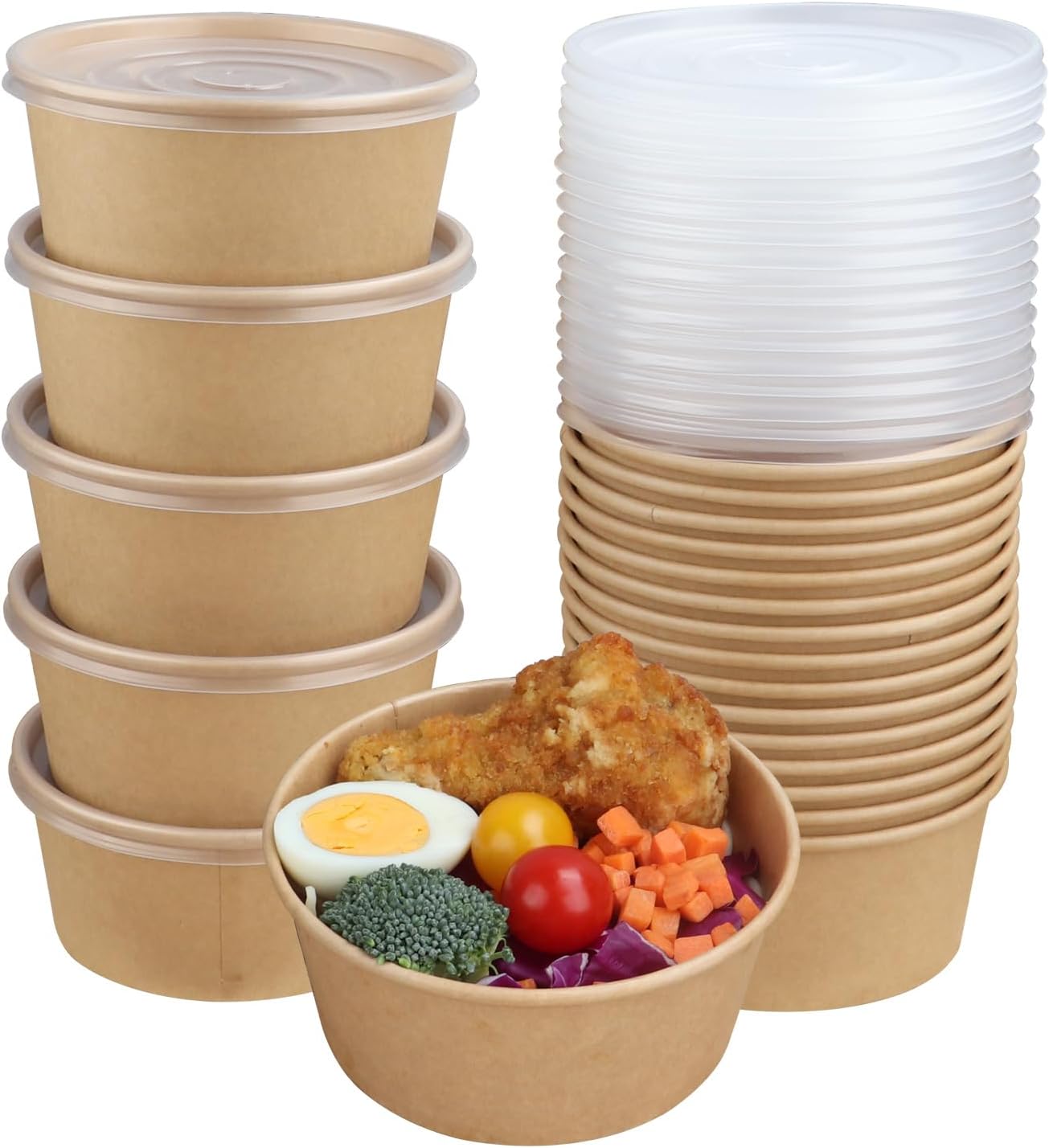 BOWL KRAFT CON TAPAS 50UNIDADES