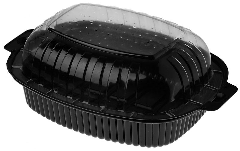 BANDEJA DOBLE CLEAR CP-754 BASE NEGRA P/ POLLO HORNEADO 200/1