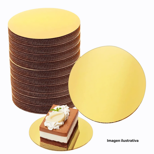 BASE DE CARTON DISCO CARTON 10INX25CM ORO 25/1
