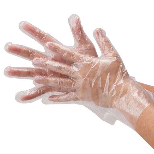 GUANTES PLASTICO DESECHABLES 100/1