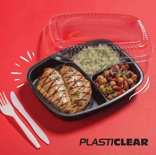BANDEJA  CLEAR  PC-753  C/ DIVISION Base Negra
