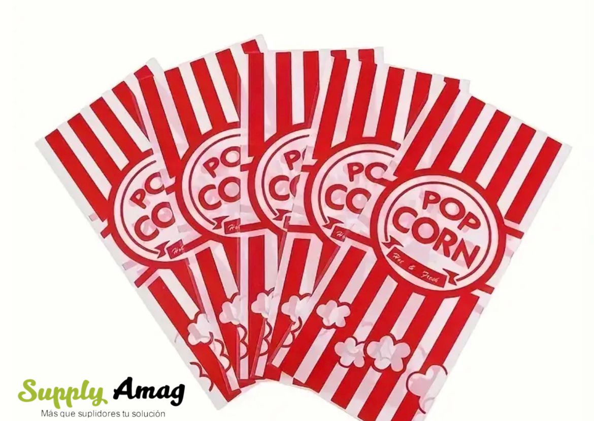 FUNDAS DE PAPEL P/PALOMITAS O PICADERAS 100/1UNIDADES