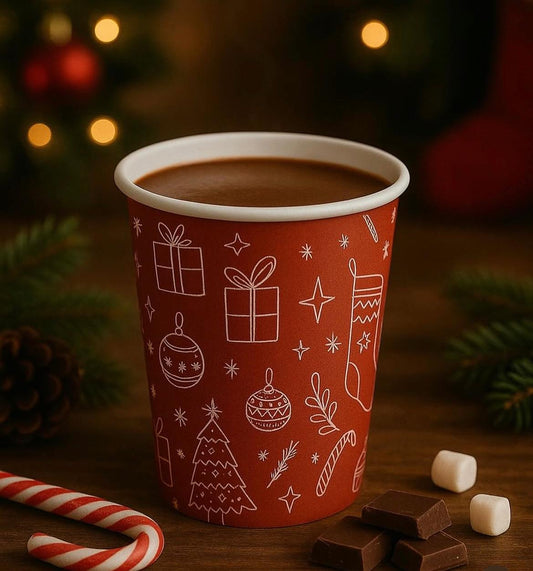 VASO NAVIDEÑO CARTON 7 ONZA