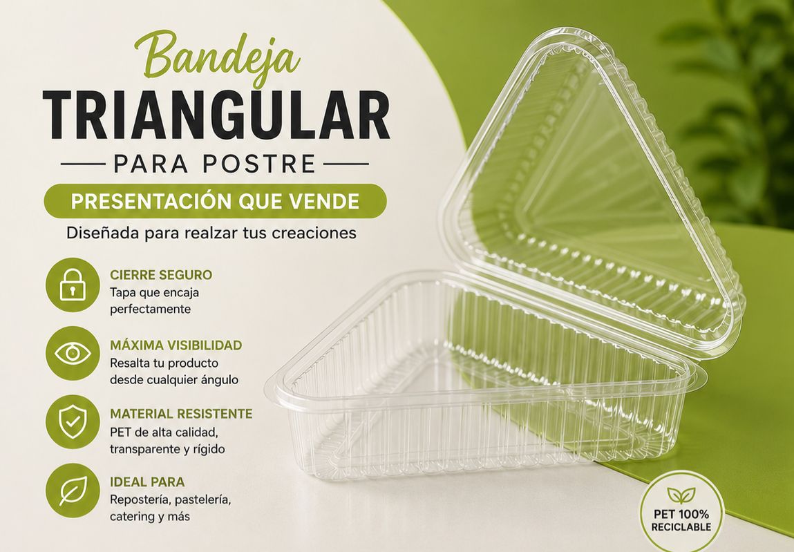 BANDEJA CLEAR TRIANGULAR 125 UNIDADES