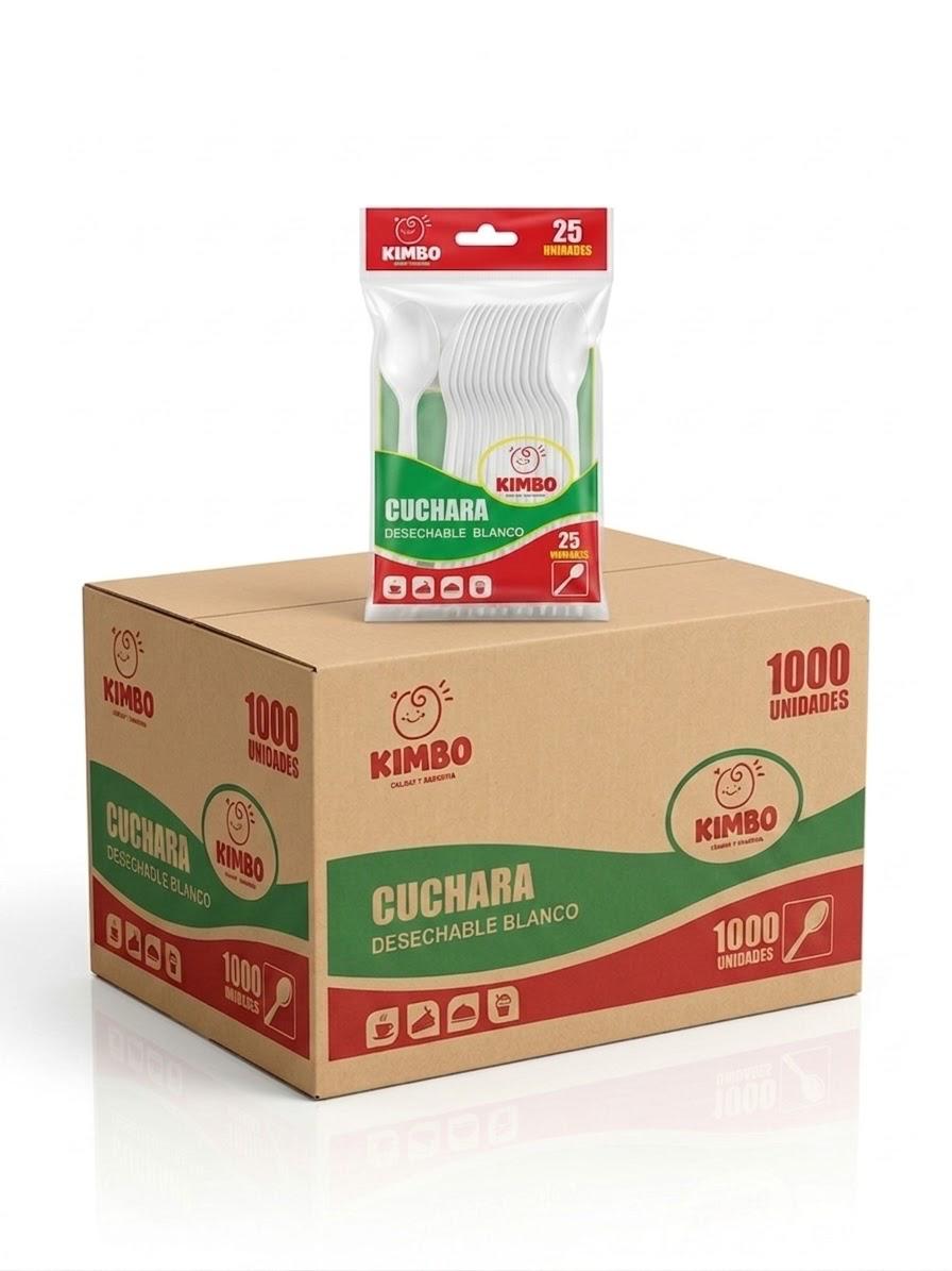 CUCHARA PLASTICA BLANCA KIMBO® 40/25